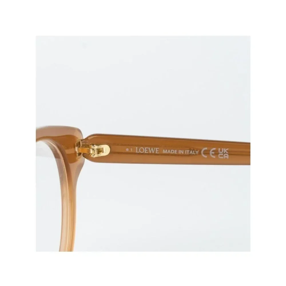 Loewe Women Eyeglasses Brown Round LW50085I SLIM 047 NEW AUTHENTIC